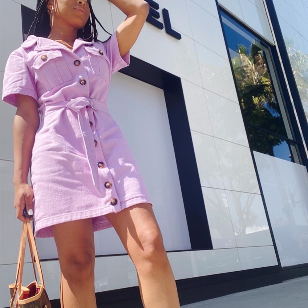 Short Sleeve Denim Dress